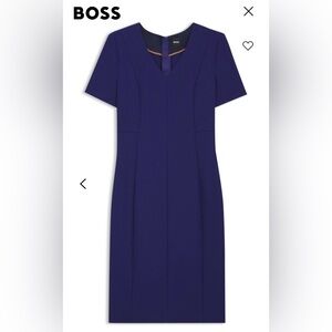 Boss Women's Deep Blue Midi Dress